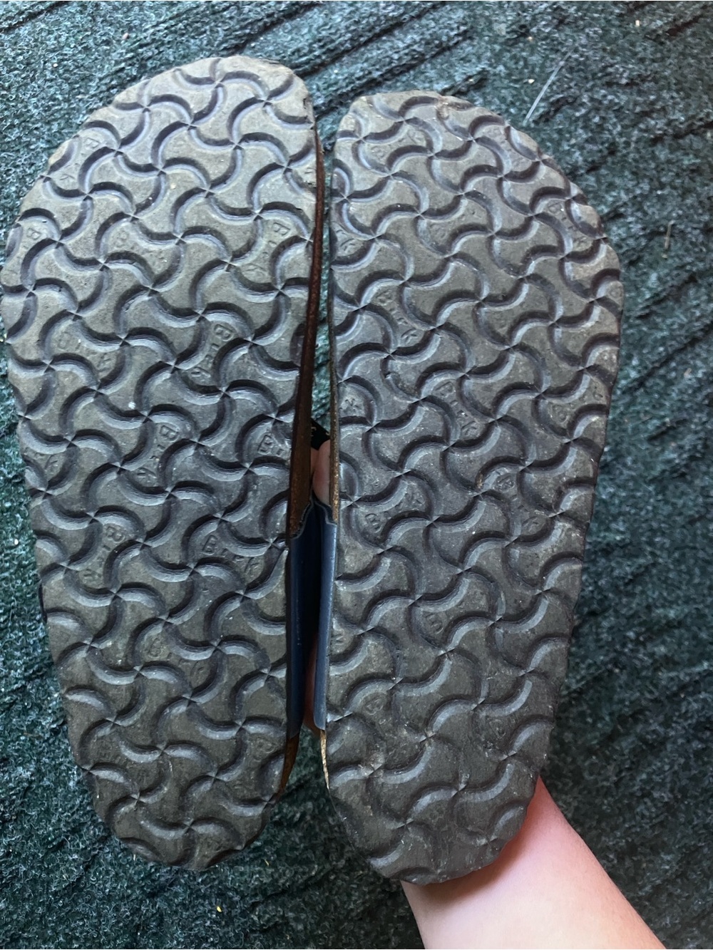 Onyx Grey Gizeh Sandals GUC - Picture 2 of 2